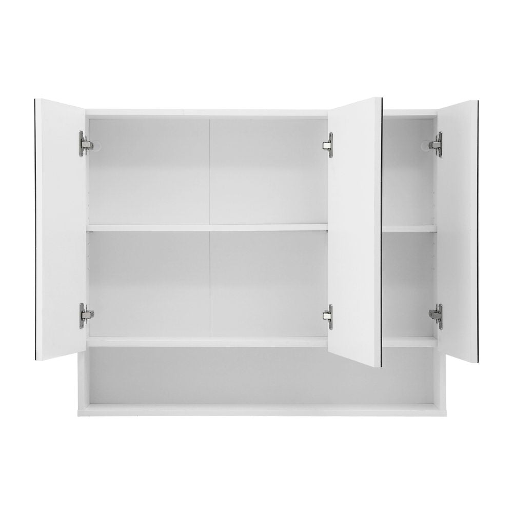 Cefito Bathroom Mirror Cabinet Medicine Adjustable Shelves Wall Hung 900x750mm White