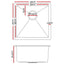 Cefito Handmade Kitchen Sink Stainless steel Sink 44cm x 45cm