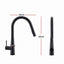 Cefito Kitchen Mixer Tap Pull Out Round 2 Mode Sink Basin Faucet Swivel WELS Black