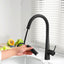 Cefito Kitchen Mixer Tap Pull Out Round 2 Mode Sink Basin Faucet Swivel WELS Black