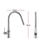 Cefito Kitchen Mixer Tap Pull Out Round 2 Mode Sink Basin Faucet Swivel WELS Chrome