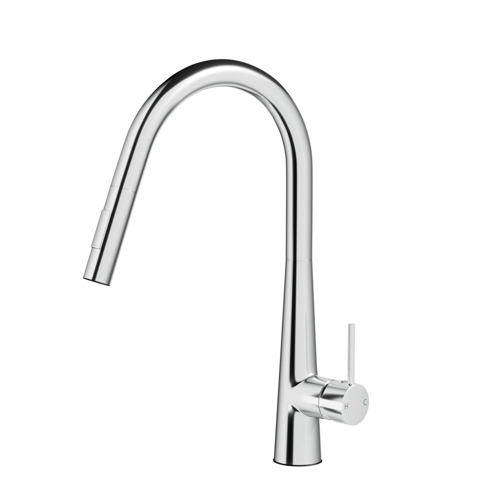 Cefito Kitchen Mixer Tap Pull Out Round 2 Mode Sink Basin Faucet Swivel WELS Chrome