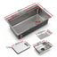 Cefito Kitchen Sink 304 Stainless Steel Bar Sink Millet Grain Water Basin Sink