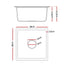 Cefito Kitchen Sink 38x38cm Granite Stone Sink Single Bowl Black