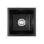 Cefito Kitchen Sink 38x38cm Granite Stone Sink Single Bowl Black