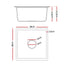 Cefito Kitchen Sink 38x38cm Granite Stone Sink Single Bowl White