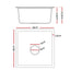 Cefito Kitchen Sink 45x45cm Granite Stone Sink Single Bowl White