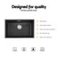Cefito Kitchen Sink 70x45cm Granite Stone Sink Single Bowl Black