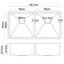 Cefito Kitchen Sink 86X44CM Stainless Steel Basin Double Bowl Silver