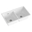 Cefito Kitchen Sink Stone Sink Granite Laundry Basin Double Bowl 79cmx46cm White