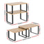 Cefito Kitchen Storage Shelves Rack Cupboard Cabinet Organiser Set of 2