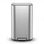 Cefito Kitchen Trash Can 40L Pedal Bins Rubbish Bin Steel with Soft Close Lid, Removable Inner Bucket, Rectangular Garbage Can Recycling Bin, Silver