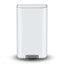 Cefito Kitchen Trash Can 40L Pedal Bins Rubbish Bin Steel with Soft Close Lid, Removable Inner Bucket, Rectangular Garbage Can Recycling Bin, White