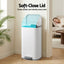 Cefito Kitchen Trash Can 40L Pedal Bins Rubbish Bin Steel with Soft Close Lid, Removable Inner Bucket, Rectangular Garbage Can Recycling Bin, White