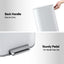 Cefito Kitchen Trash Can 40L Pedal Bins Rubbish Bin Steel with Soft Close Lid, Removable Inner Bucket, Rectangular Garbage Can Recycling Bin, White