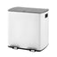 Cefito Pedal Bins Rubbish Bin Dual Compartment Waste Recycle Dustbins 40L White