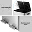 Cefito Pedal Bins Rubbish Bin Dual Compartment Waste Recycle Dustbins 60L Silver