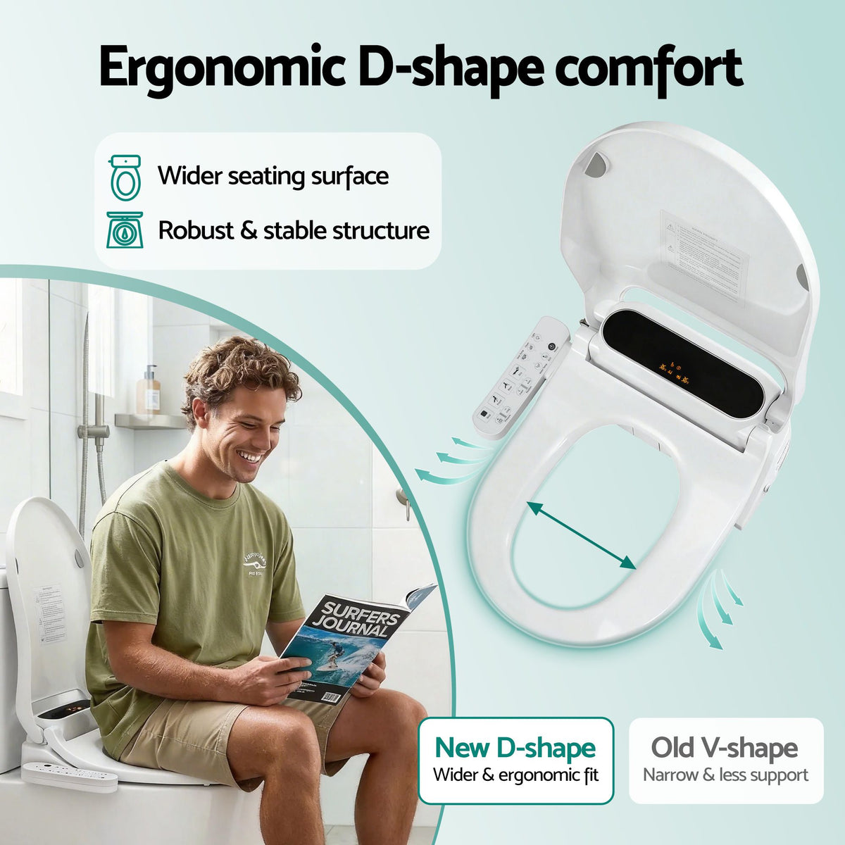 Cefito Smart Electric Bidet Toilet Seat LED Display Heated Dryer WaterMark
