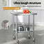 Cefito Stainless Steel Kitchen Bench w/ Splashback 760x610MM 430