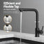 Cefito Stainless Steel Sink 44x44CM With Pull Out Mixer Tap Kitchen Basin Single Bowl Black