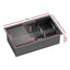 Cefito Stainless Steel Sink 70x45CM With Pull Out Mixer Tap Kitchen Basin Single Bowl Black