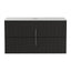 Cefito Vanity Unit 900mm Bathroom Cabinet Storage Wall Hung Black Timber Front