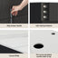 Cefito Vanity Unit 900mm Bathroom Cabinet Storage Wall Hung Black Timber Front