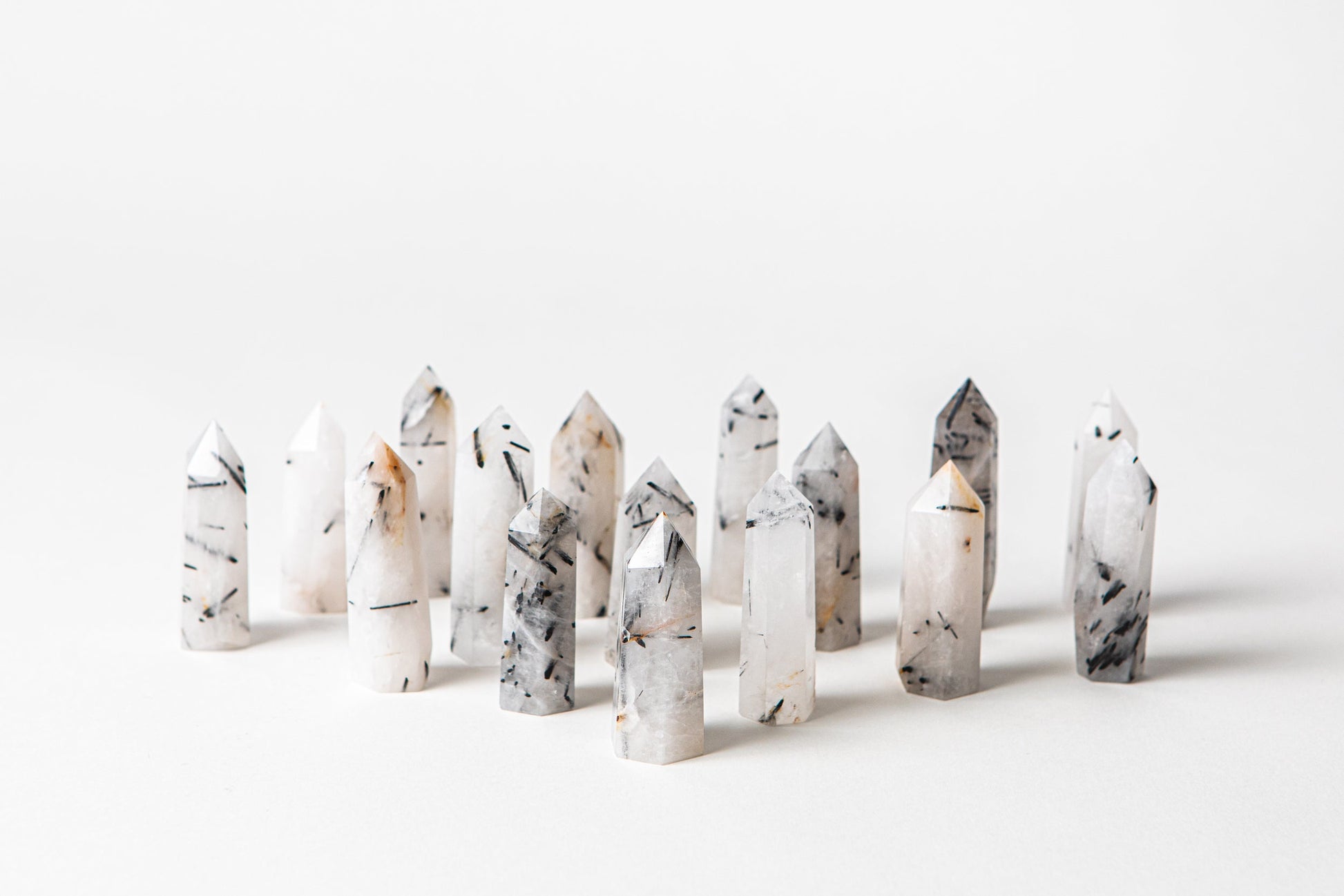 Concentration + Grounding Crystal Trio - Smoky Quartz, Tourmaline Quartz + Hematite