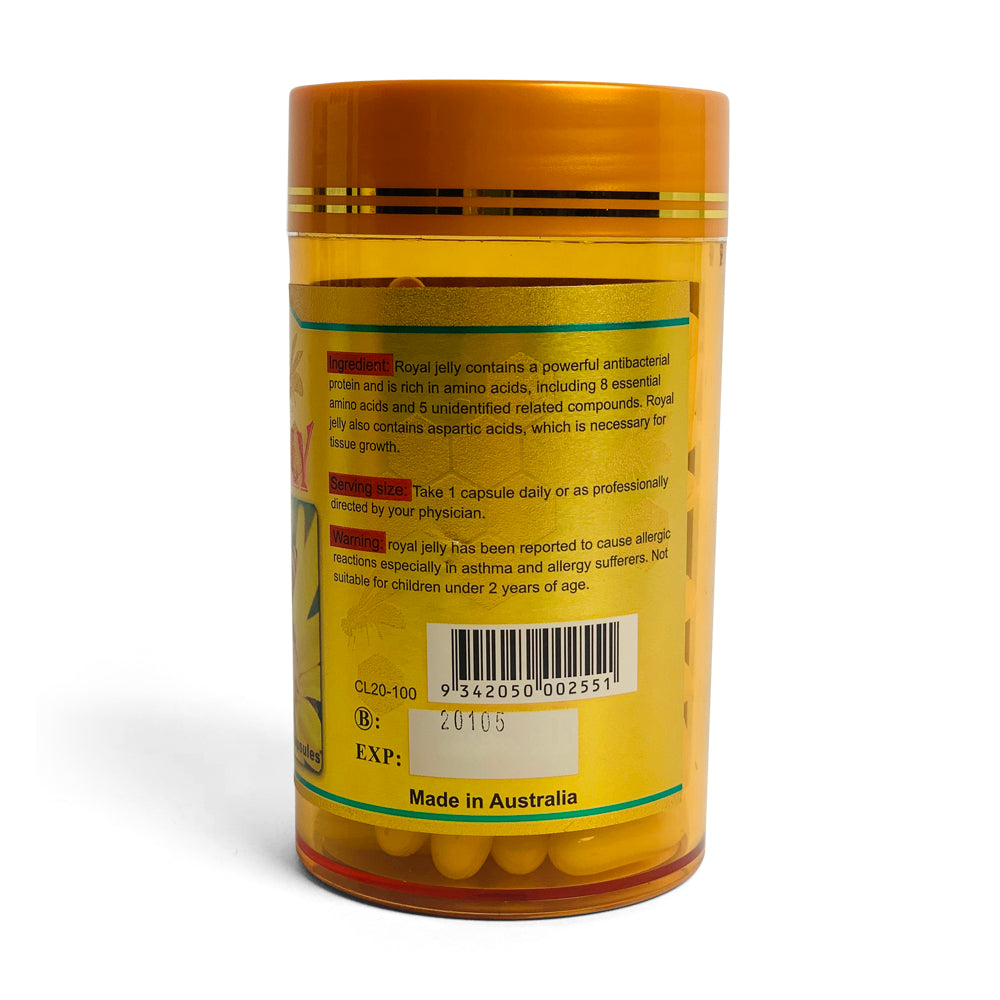 Costar 100x 1450mg Royal Bee Jelly Capsules 100% Pure