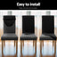 Artiss Dining Chair Covers 6x Slipcovers Spandex Stretch Banquet Wedding Black