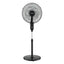 DEVANTI 16" Pedestal Fan with Remote 3 Speeds 8H Timer, Black