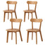 Artiss 4x Dining Chairs Wooden Kitchen Accent Chair Cafe Lounge Rubber Wood