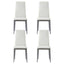 Artiss Dining Chairs Set of 4 Leather Channel Tufted White