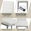 Artiss Dining Chairs Set of 4 Leather Channel Tufted White