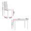 Artiss Dining Chairs and Table Dining Set 4 Chair Set Of 5 White