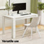 1 Artiss Dining Table and 4 Chairs Set Rectangle White