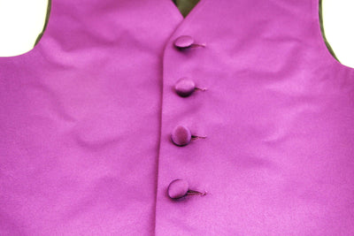 Dark Purple Boys Junior Vest Adjustable Waistcoat