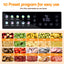 Devanti 10 Trays Food Dehydrator Stainless Steel Visible Glass Door 850W