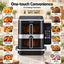 Devanti 12L Air Fryer Dual Basket Stacked 10 Inch Pizza Maker 2800W Touch Black