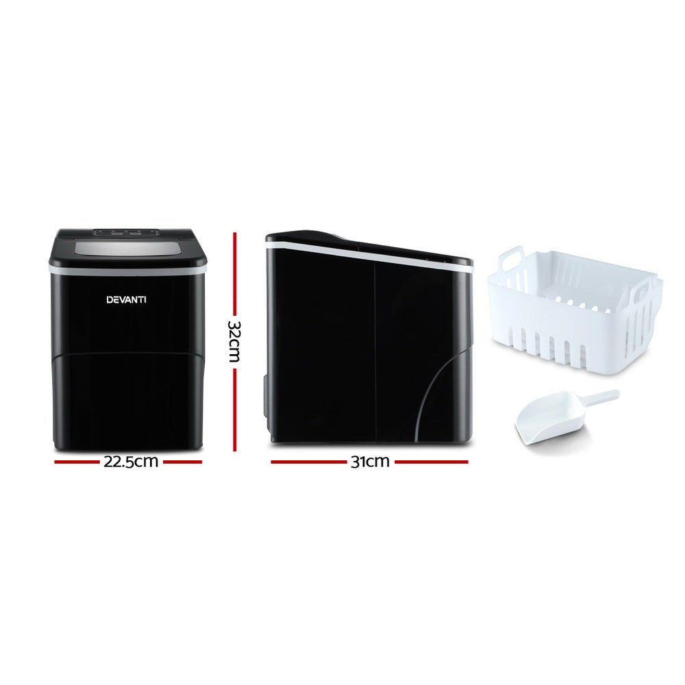 Devanti 12kg Ice Maker Machine Black