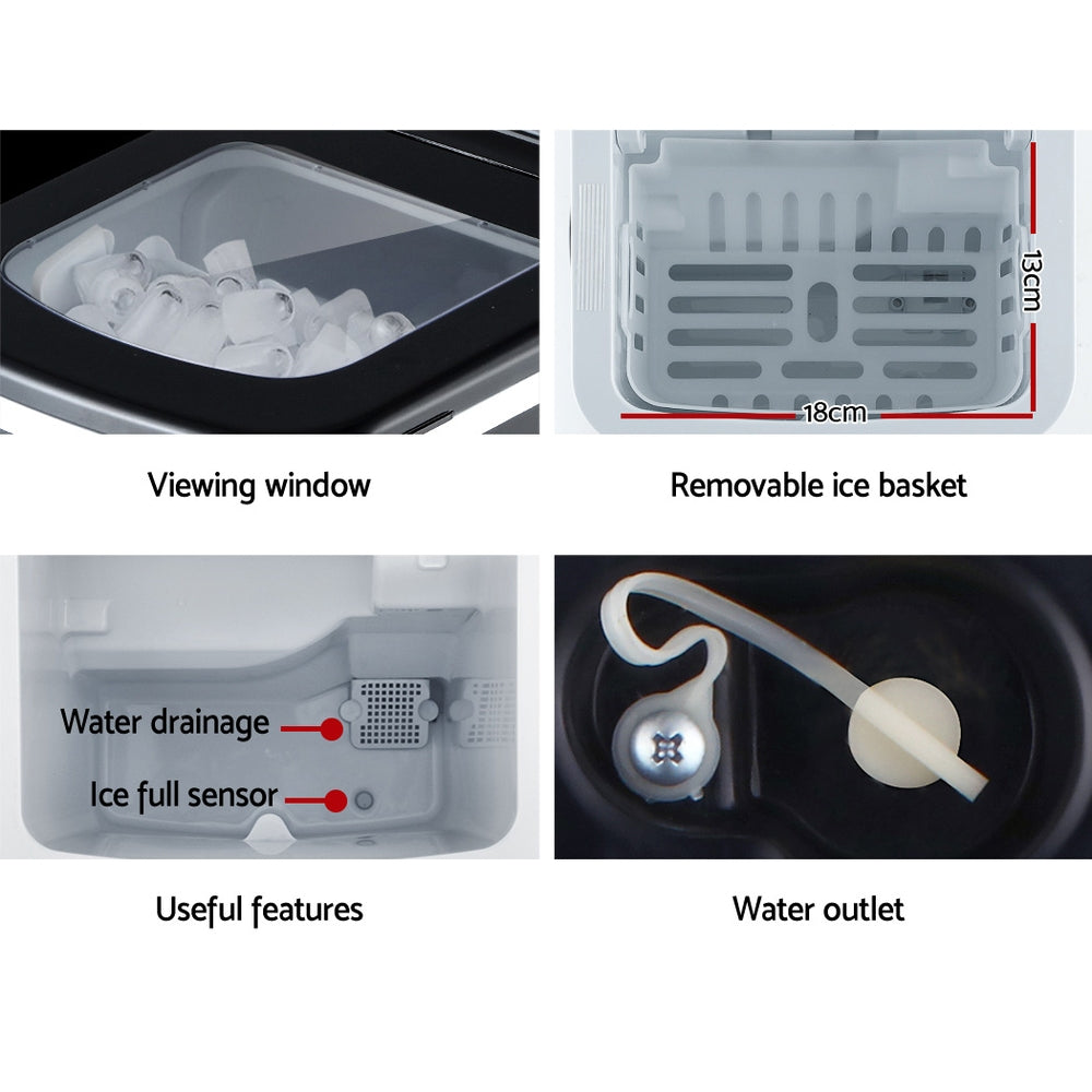 Devanti 12kg Ice Maker Machine Black