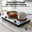 Devanti 2 Hobs Ceramic Cooktop Electric Hot Plate Infrared Knob Control 2400W