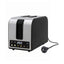 Devanti 2-Slice Toaster, LED Display 3.5cm Wide Slots 6 Browning Levels