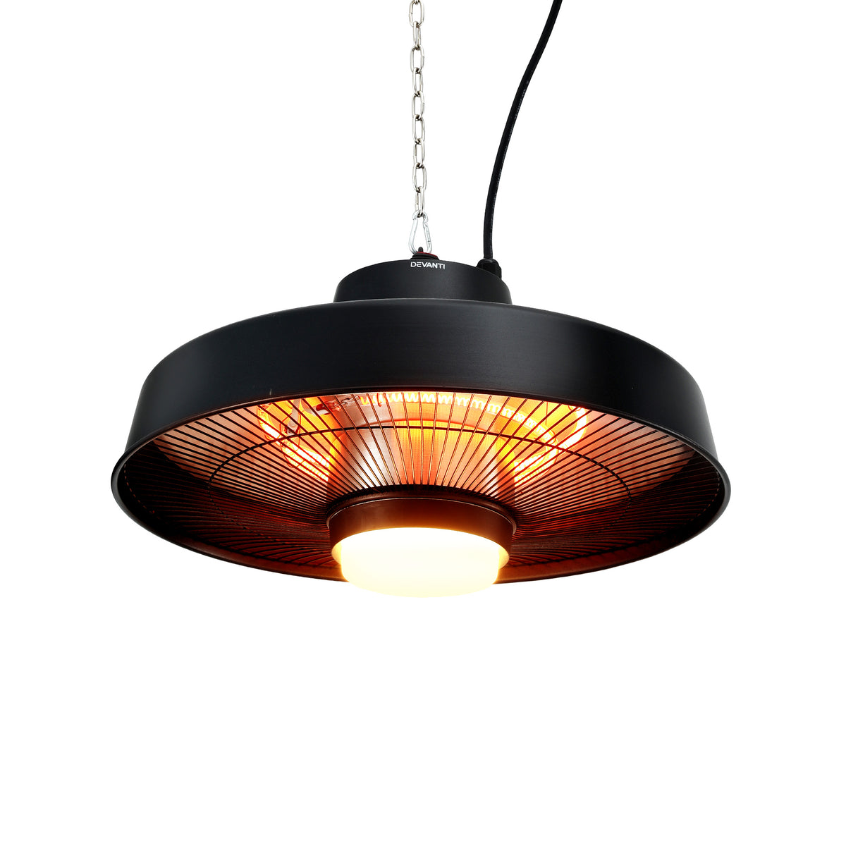 Devanti 2000W Outdoor Electric Patio Heater Ceiling Mount with LED Light Remote