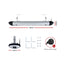 Devanti 2PCS Electric Radiant Strip Heater Indoor Outdoor Patio Remote Control 1500W