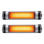 Devanti 2PCS Electric Radiant Strip Heater Outdoor Indoor Patio Infrared Heaters 2000W