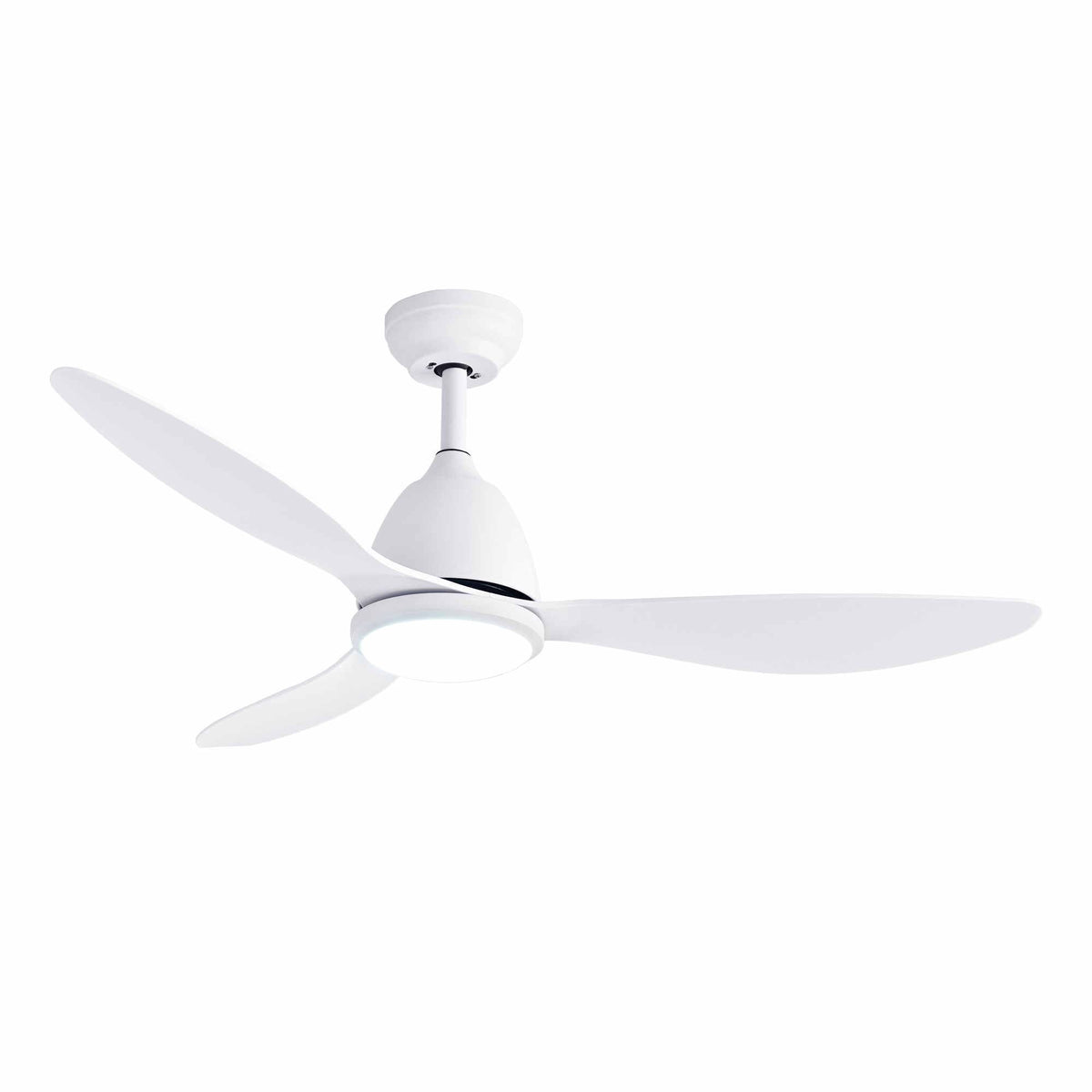 Devanti 48" Ceiling Fan with LED Light Remote Control DC Motor White