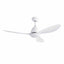 Devanti 48" Ceiling Fan with LED Light Remote Control DC Motor White