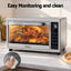 Devanti 48L Convection Oven Electric Fryer Bake Grill Ovens Benchtop 2000W Silver
