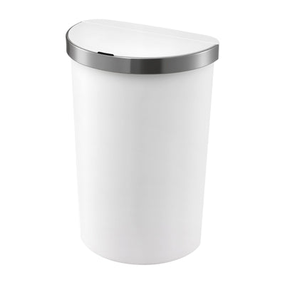 Devanti 50L Motion Sensor Bins Trash Can Kitchen Smart Rubbish Bin D-shape design White